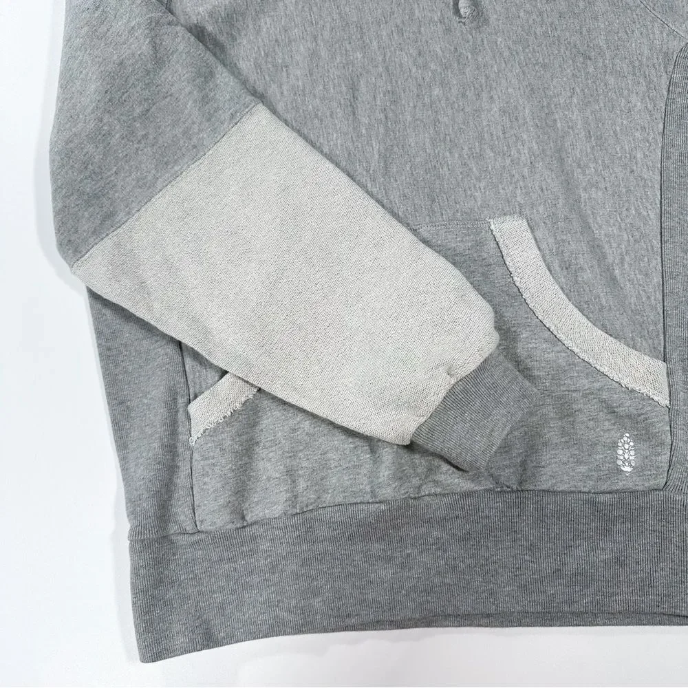 Free People Movement Womens XS Hawking Hoodie Gray Oversized Pullover Sweatshirt